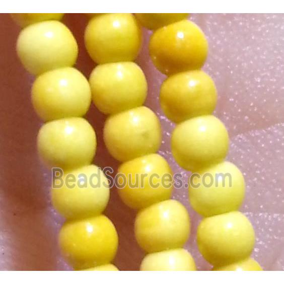 round yellow Rainforest Jasper beads, stability