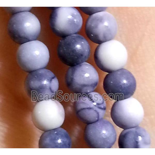 purple Rainforest Stone beads, round, stability