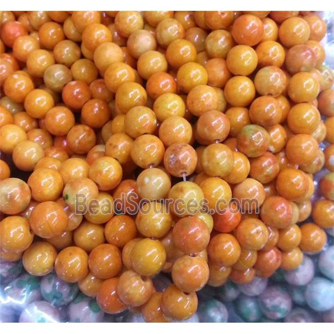 orange Rainforest beads, round, stability