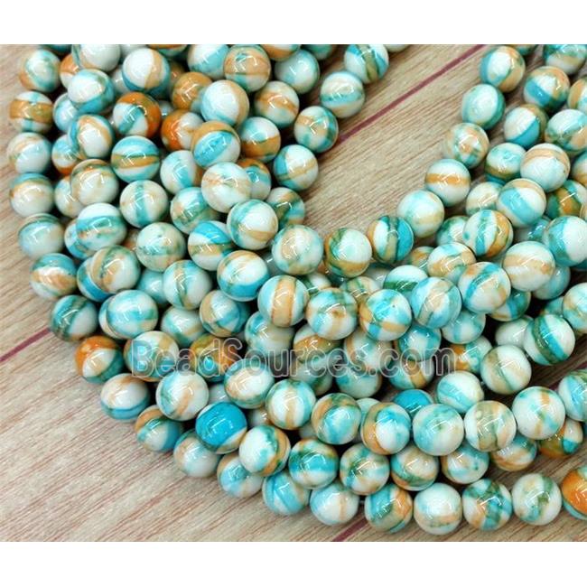 Rainforest jasper beads, round, stability