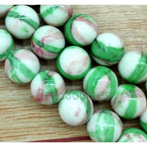 Rainforest jasper beads, round, stability