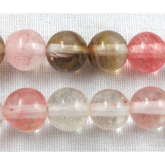 round Watermelon Quartz beads