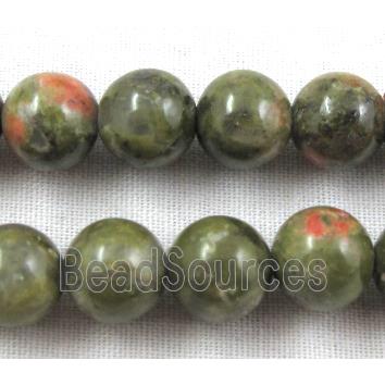 round Unakite beads