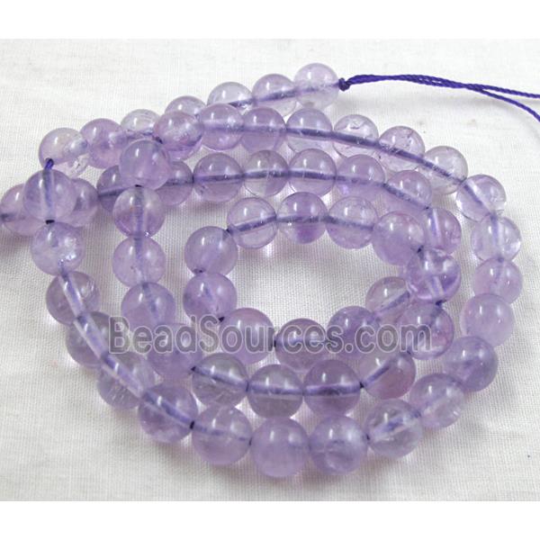 Amethyst crystal gemstone beads, AA-Grade, round