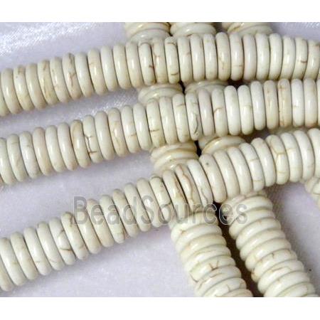 white synthetic Turquoise heishi beads