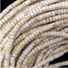 white synthetic Turquoise heishi beads