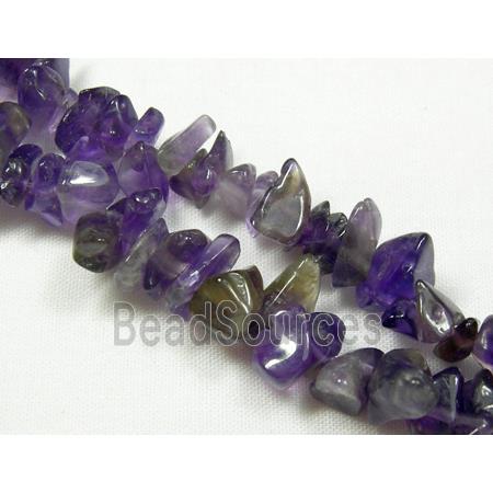 Amethyst Chip Beads, freeform