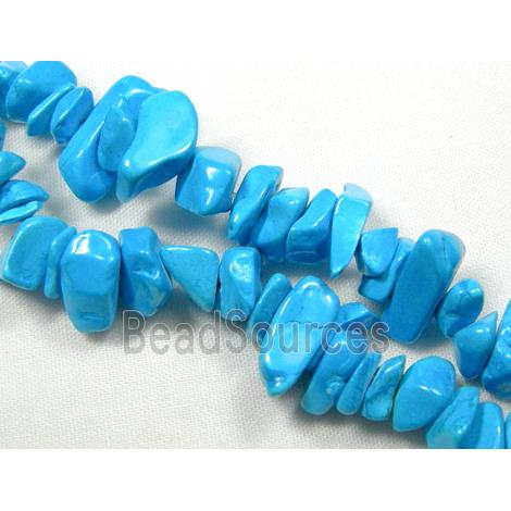 Synthetic Turquoise Chip Beads