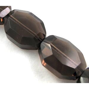 Smoky Quartz bead, faceted