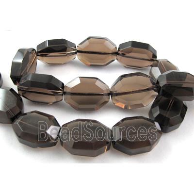 Smoky Quartz bead, faceted