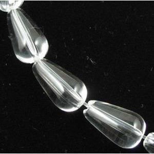 clear quartz bead, teardrop