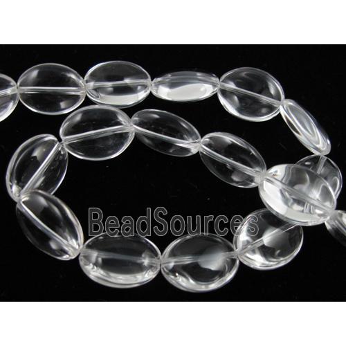 Natural Clear Quartz Bead, flat rice, A grade