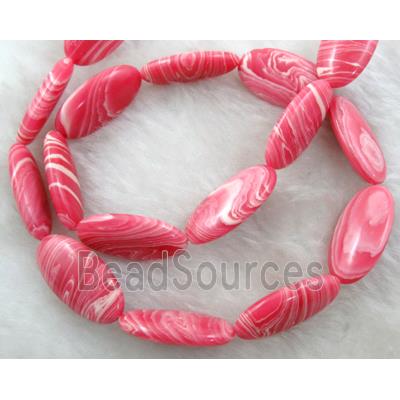 stripe Gemstone bead, flat oval