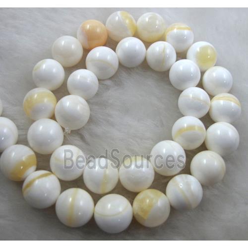 round Tridacna Shell Beads