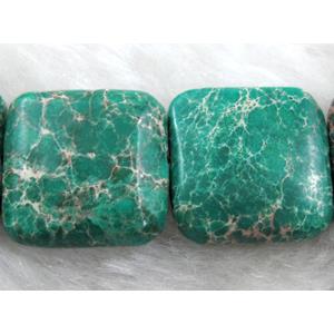 Green Sea Sediment Jasper Beads Square