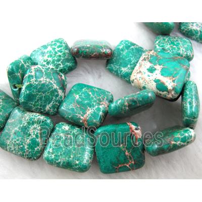 Green Sea Sediment Jasper Beads Square