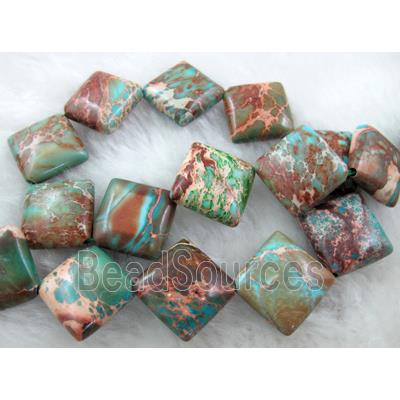 Sea Sediment Jasper Beads Square Conner-Drilled