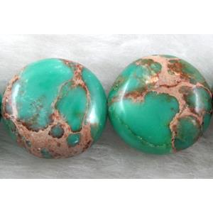 green Sea Sediment Jasper, flat round