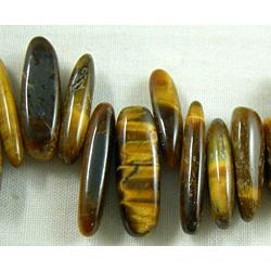 Tiger Eye beads, Erose Chip