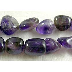 Amethyst beads, Chip, purple