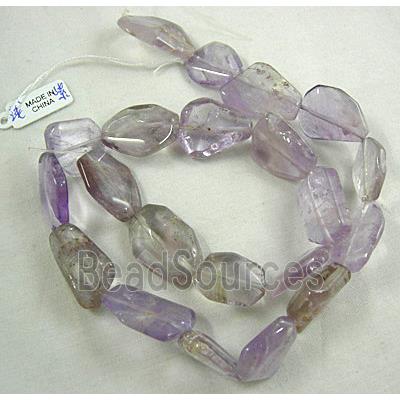 Amethyst Crystal beads, Erose Chip