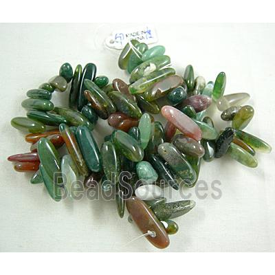 Green Indian-Agate beads, Chip