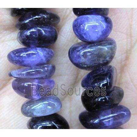 purple fluorite beads, chips, freeform