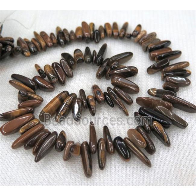 yellow tiger eye beads, chip, freeform stick