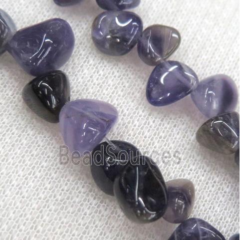 Amethyst chip beads, freeform, purple