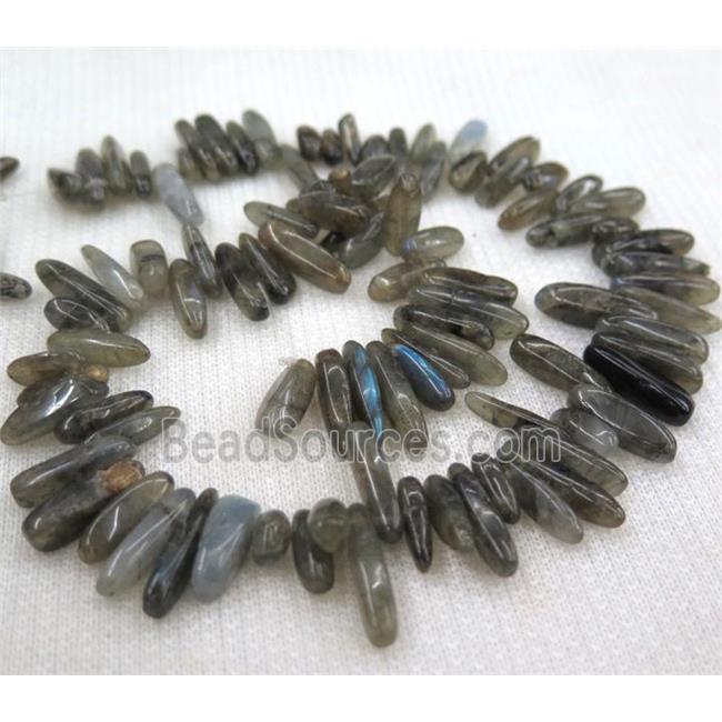 labradorite stick beads, chip, freeform