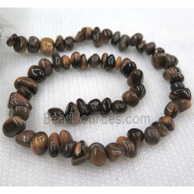 tiger eye chips bead, freeform