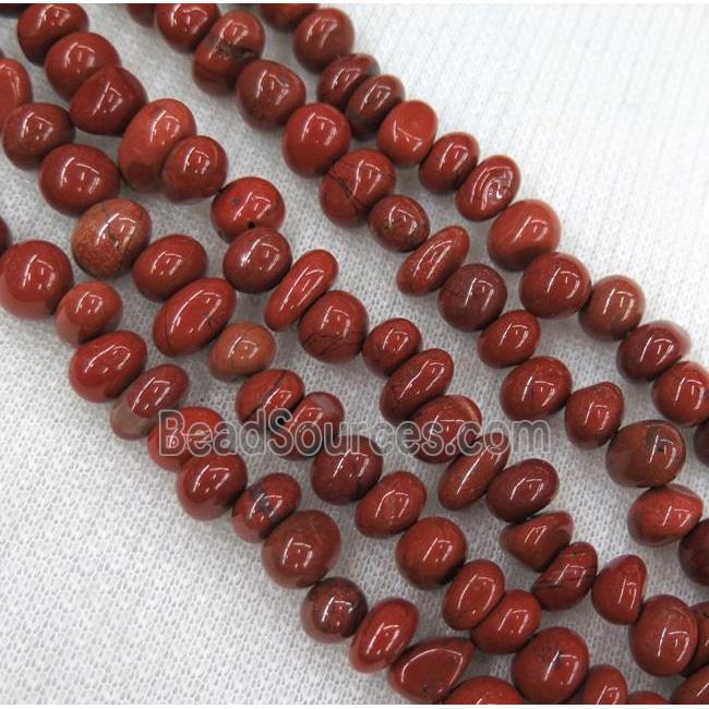 red jasper chips bead, freeform