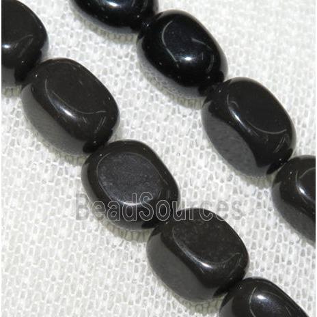 black obsidian chips bead, freeform