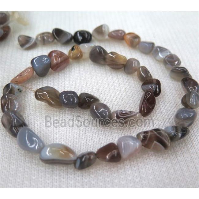 botswana agate chips beads, freeform