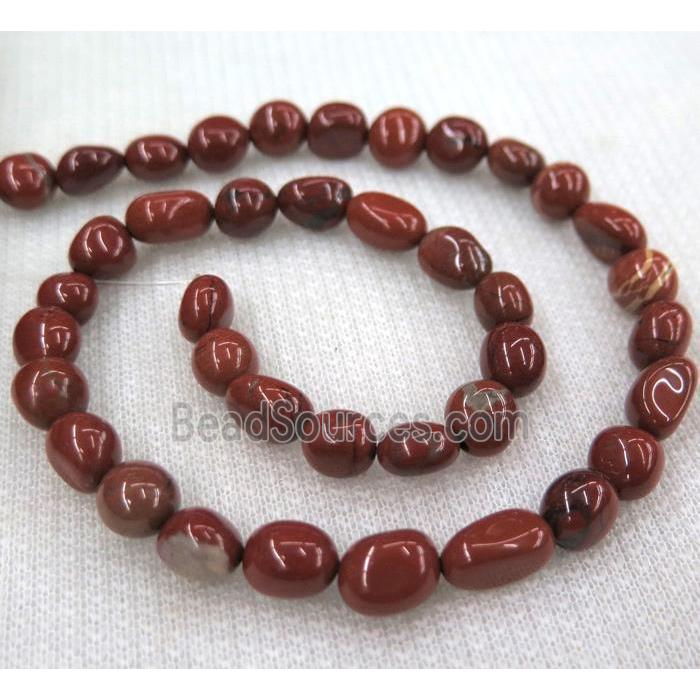 red jasper chips bead, freeform