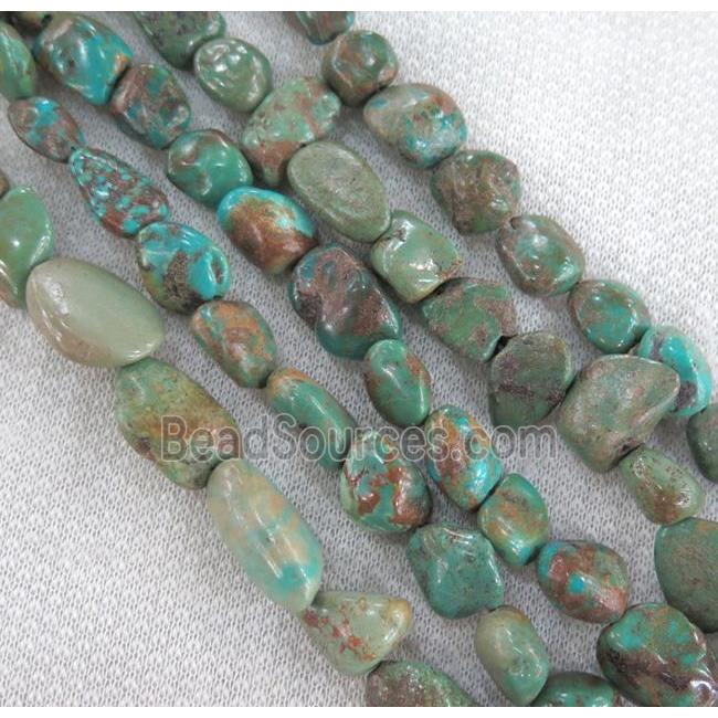 natural turquoise chip beads, freeform