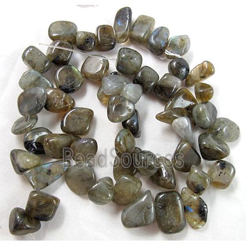 labradorite beads, Chip, Top-Drilled