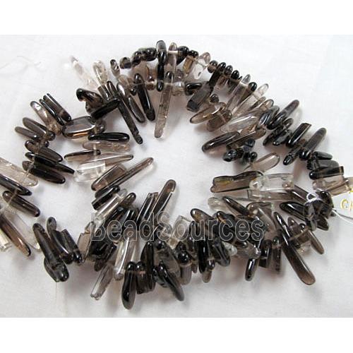 Smoky Quartz beads, freeform chips