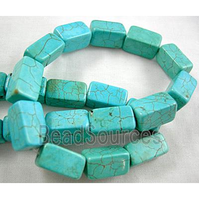 Chalky Turquoise beads, Tube