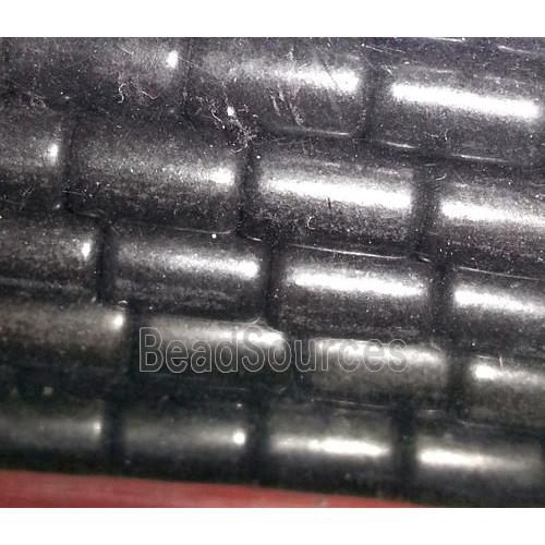 black turquoise tube beads, synthetical