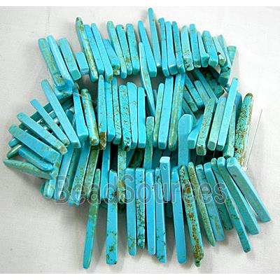 Chalky Turquoise beads, Erose