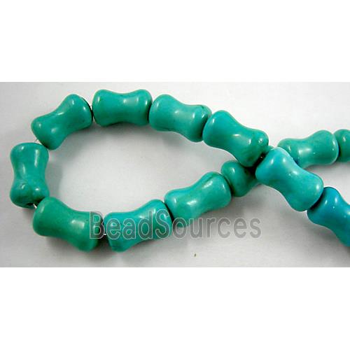 Chalky Turquoise Bamboo beads