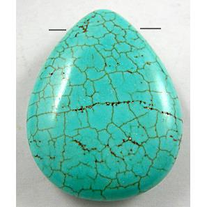 Chalky Turquoise teardrop pendant