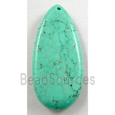 Chalky Turquoise teardrop pendant