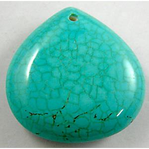 Chalky Turquoise teardrop pendant