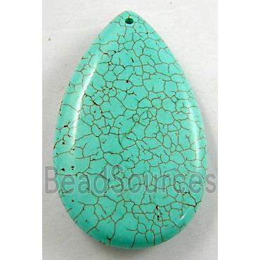 Turquoise teardrop pendant