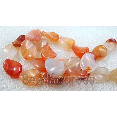 Natural Twist Leaf Agate beads