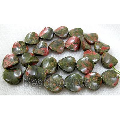 Unakite beads, twist