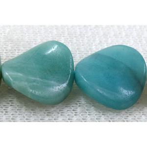 Natural Twist Coin Agate beads, blue