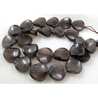 Smoky Quartz beads, twist